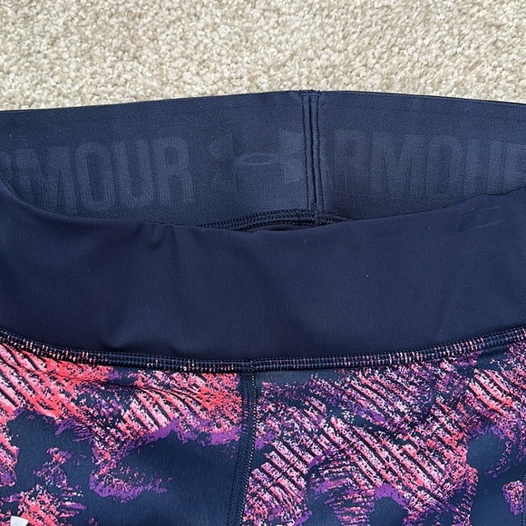 UA Under Armour HeatGear Reversible 2 Sided 7/8 Crop Compression Leggings - Picture 8 of 9